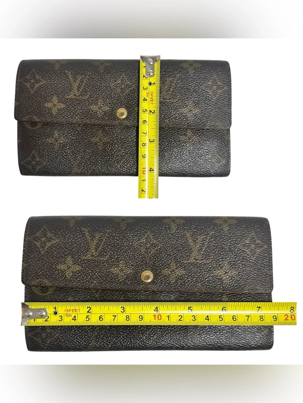 Louis Vuitton Sarah Monogram Leather Long 1999 Vintage Wallet on Chain